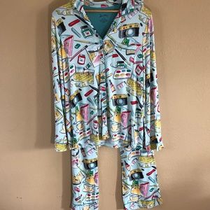 NICK & NORA ARTIST PJ SET MEDIUM BLUE PHOTOGRAPHY